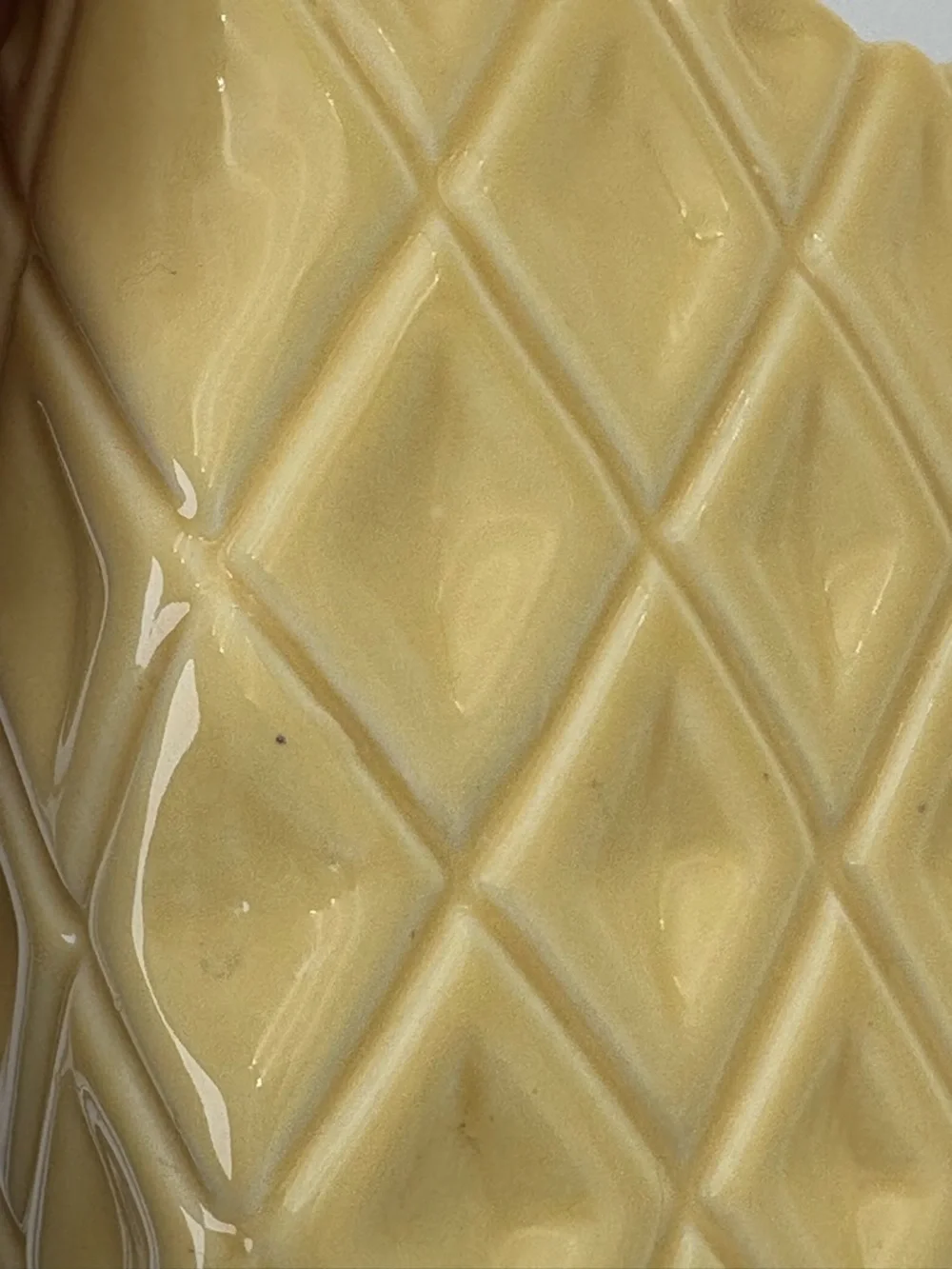 Vintage Textured Ceramic Planter in Yellow - Perfect for Spring and Summer